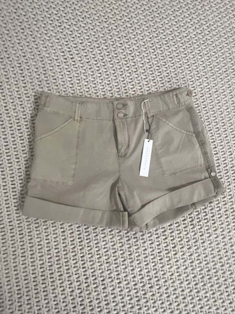 Sanctuary Hero Utility Khaki Twill Shorts